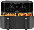 Air Fryer, 6 Quart, 3QT, Touch Controls, Nonstick Interior, Automatic Shutoff, Dual-Basket Cooking, Auto Shutoff, Smart Sync Finish
