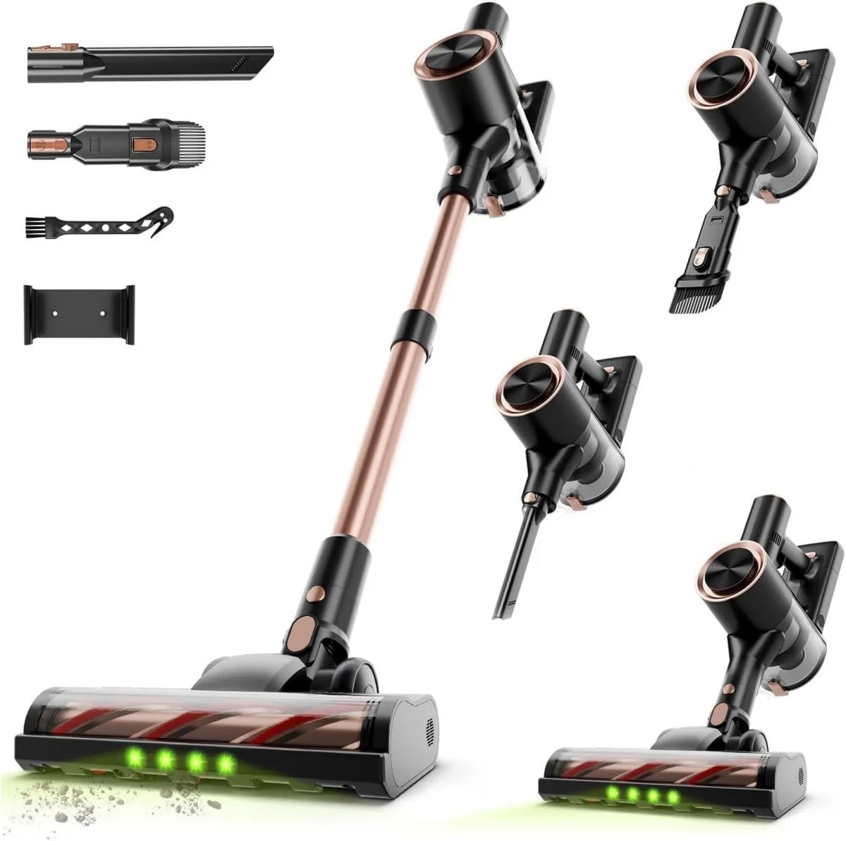Cordless Stick Vacuum, 45Kpa, 45Mins, 8-in-1, Cordless Design, Rechargeable, Anti-Tangle Brush, Vacuum Suction, Detachable Battery