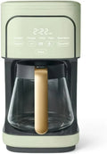Sage Premium Countertop 12-Cup Drip Coffee Maker, 1200W, 3 Brew Strengths, Keep Warm, Sage Green, Auto Brew Timer, Dishwasher-Safe, Touch Controls