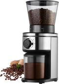 Coffee Grinder, 12 Cups, Sliver & Black, Ollygrin, Electric Conical Coffee Bean Grinder With 30 Adjustable Grind Settings For 2-12 Cups