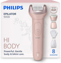 Philips BRE717 Electric Epilator, 60 min, Body and Bikini, Model BRE717/00, Hair Removal for Legs, Cordless Design, Wet-to-Dry Use, For Bikini Area