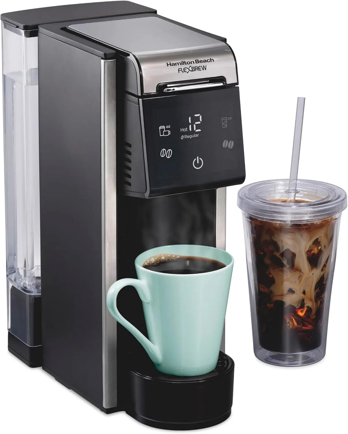 Hamilton Beach FlexBrew Advanced 4-in-1 Drip Coffee Maker, Single-Serve Brewing