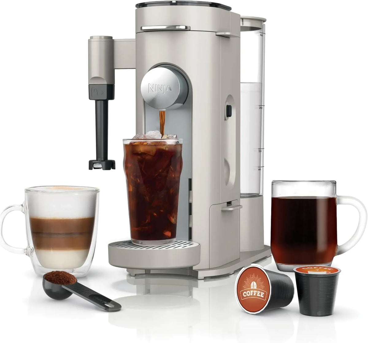 Ninja Pod and Grounds PB051ST Drip Coffee Maker, K-Cup Compatible