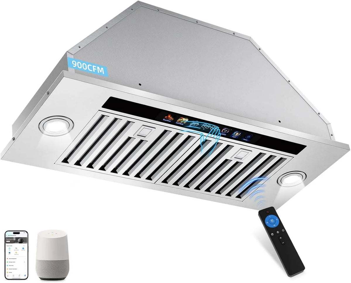 Range Hood, 900 CFM, 30 inch, Stainless Steel, Built-In Installation