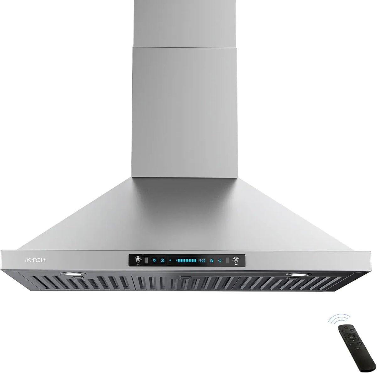 Range Hood IKTCH 30, Touch Controls, Stainless Steel, Wall-Mountable, 900 CFM, 30 Inch, Touch Control Panel & 2 Pcs Adjustable Lights for Smart Life
