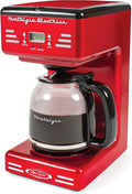 Drip Coffee Maker 12-Cup, Automatic Shut-Off & Keep Warm, Pause-And-Serve Function, Programmable Brewing, Nostalgia