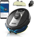 Shark RV2400WD Robot Vacuum and Mop, 2-in-1, Vacuuming and Mopping, Self-Emptying Base, Hard Floors, Black/Silver, No Self-Empty Base