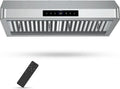 Range Hood 1200CFM, 30 Inch, 3W, 4 Speeds, Touch Controls, Stainless Steel, Vacuum Suction, Smart Touch Panel, Quiet Kitchen Exhaust Hood