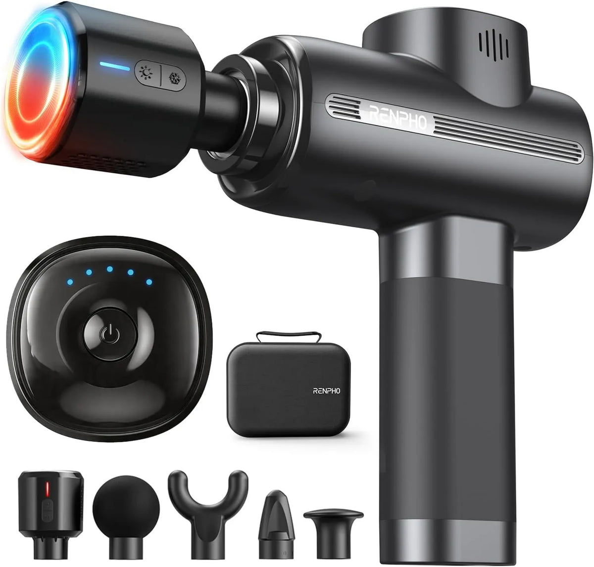 Percussion Massage Gun Active Thermacool, 5 Speeds, Deep-Tissue Massage, Heat Function, RENPHO