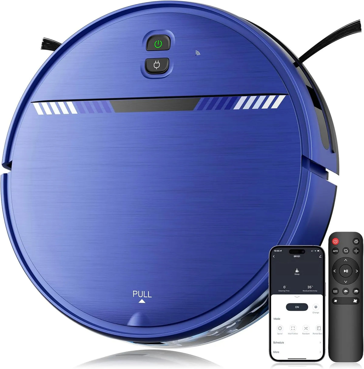 Robot Vacuum and Mop, Wi-Fi, 2.87'' Ultra-Slim, with 3D Obstacle Avoidance, Self-Charging, Wi-Fi/App/Voice Controlled, Vacuuming and Mopping, MANVN