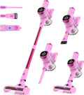 Cordless Stick Vacuum V500, 450W, 40000Pa, Hard Floor, Anti-Tangle, Charging Wall Dock, Lightweight Handheld Vacuum for Pet Hair, Cordless Design