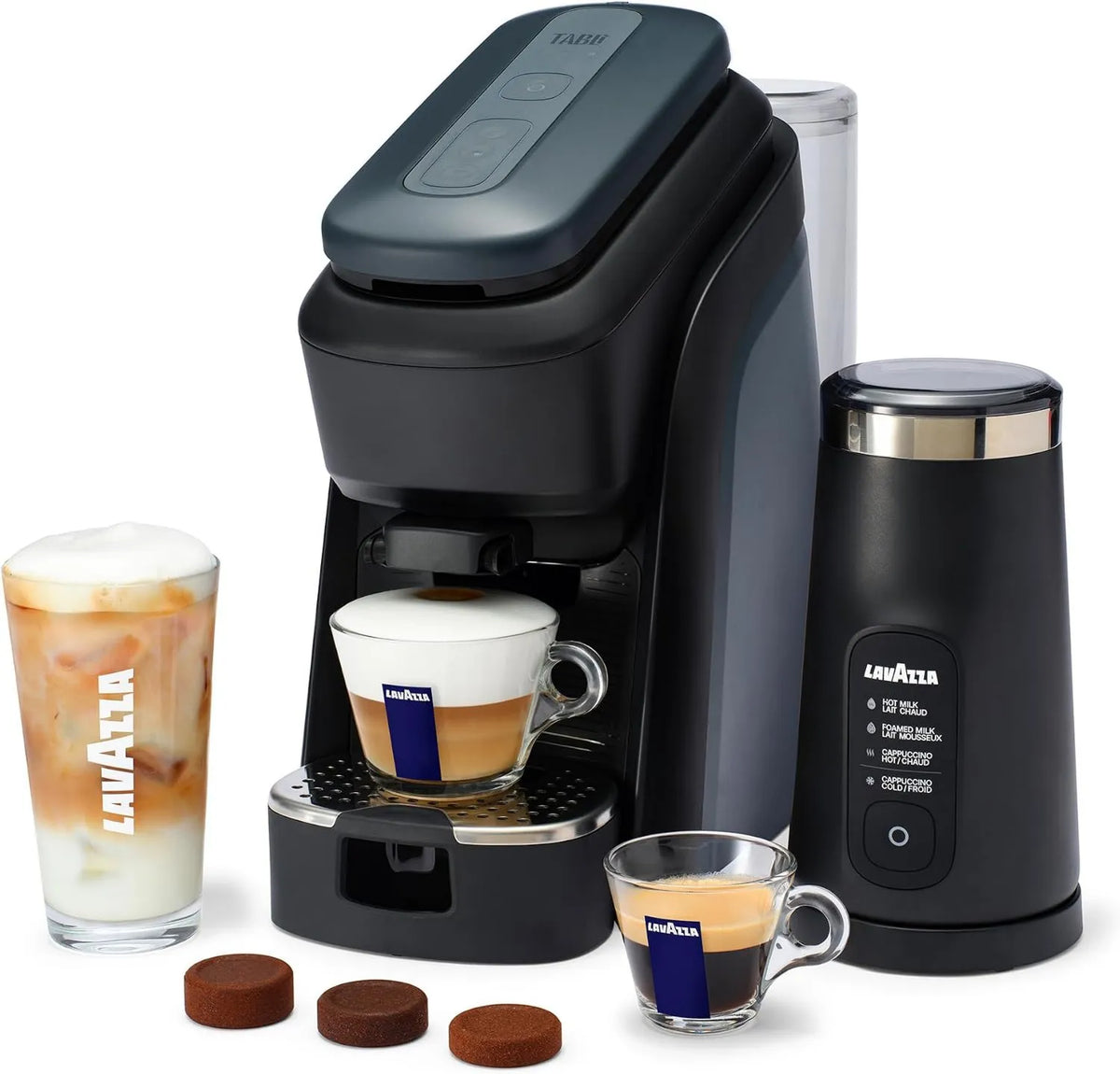 Espresso Machine, and Milk Frother, Lavazza, Black