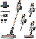 Cordless Stick Vacuum V850, 550W, 1.8L, 50000Pa, 70Mins, Cordless Design, Touch Controls, Anti-Tangle Brush, 1.8L Dust Cup, Hard Floor, Tikom