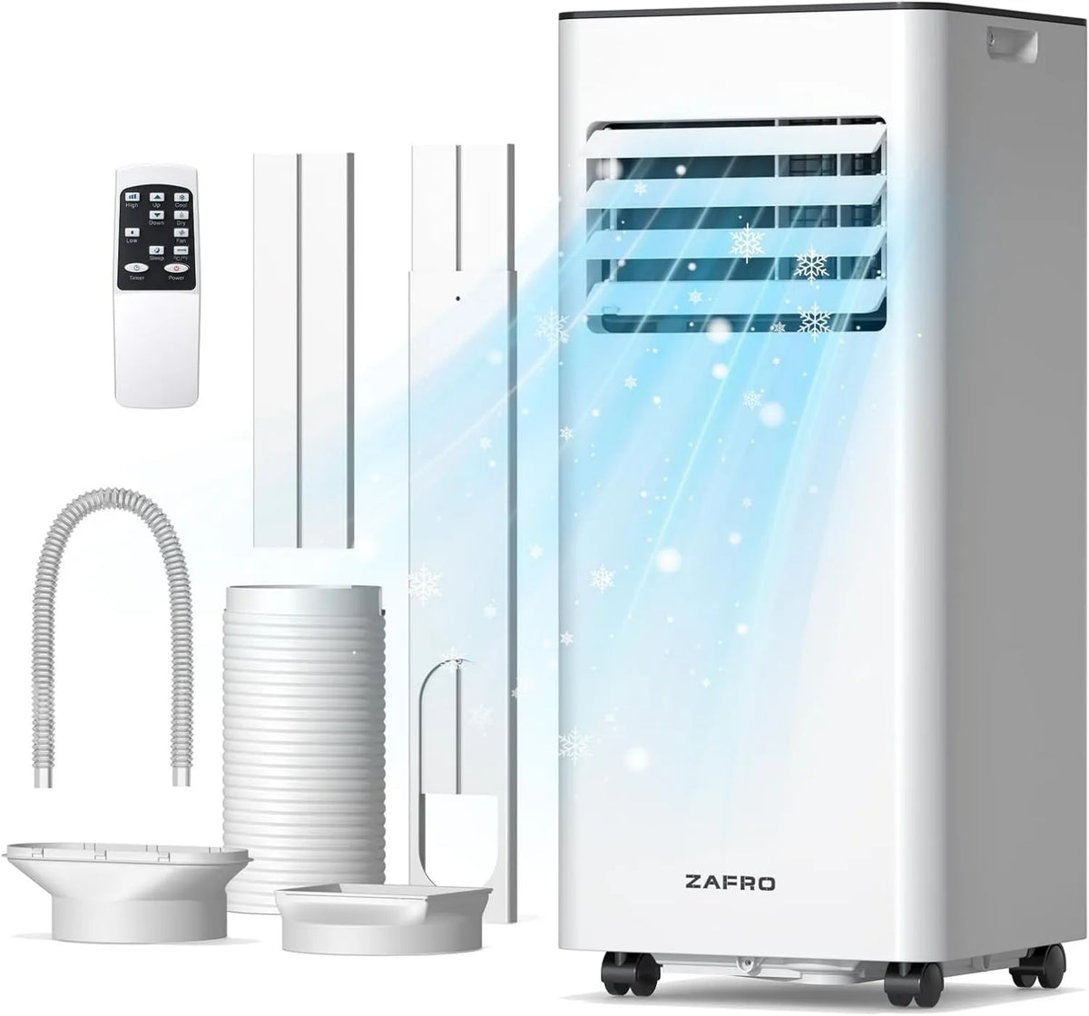 ZAFRO 10000, 10000 BTU, Compact Portable Design, Cools Up to 450 Sq.Ft