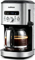Drip Coffee Maker 24H, 12 Cup, Programmable Brewing, Timer, Glass Carafe, Brew Pause, Aroma Selector, Magnetic Scoop, LCD Screen & Easy Control Dial