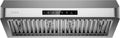 Range Hood 3-Speed, 980 CFM, 30 Inch, Stainless Steel, 3-Speed Gesture & Touch Control, Kitchen Hood, Dishwasher-Safe Filters